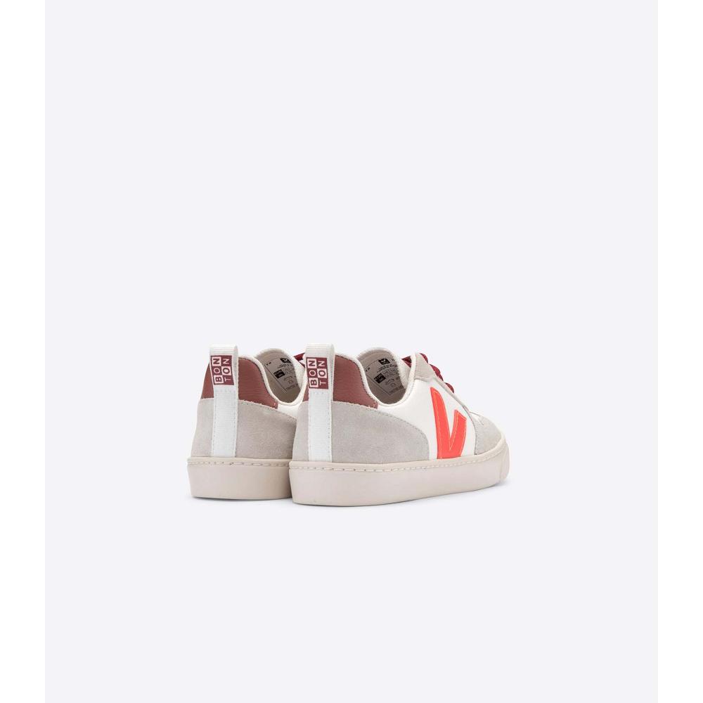 Veja V-10 VEJA X BONTON Kids' Shoes White/Orange | NZ 745CTV